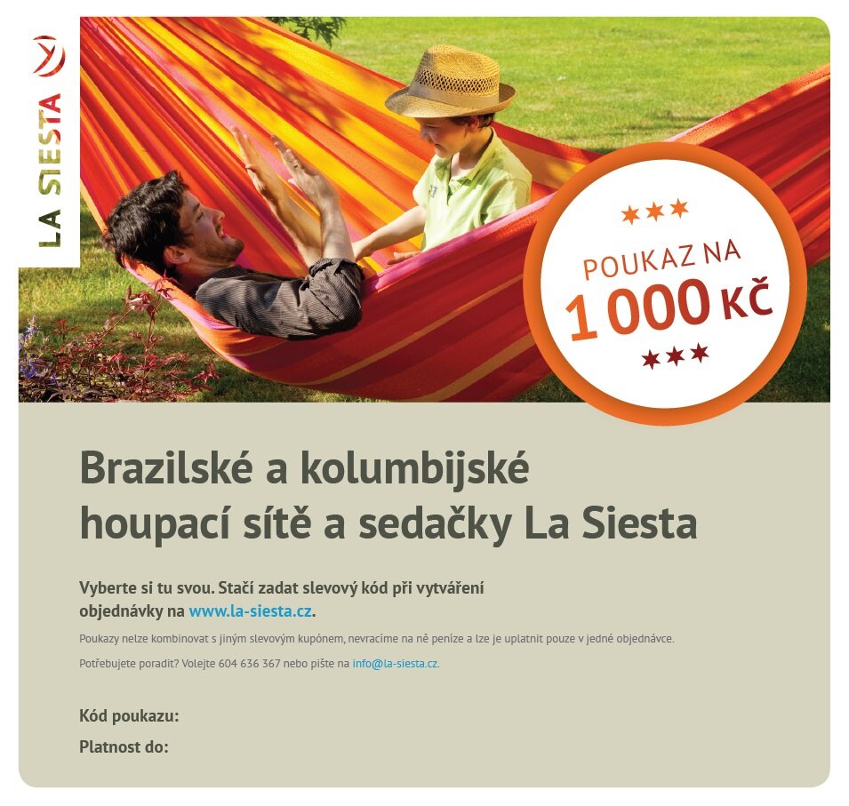 Elektronický poukaz LA SIESTA v hodnotě 1.000 Kč