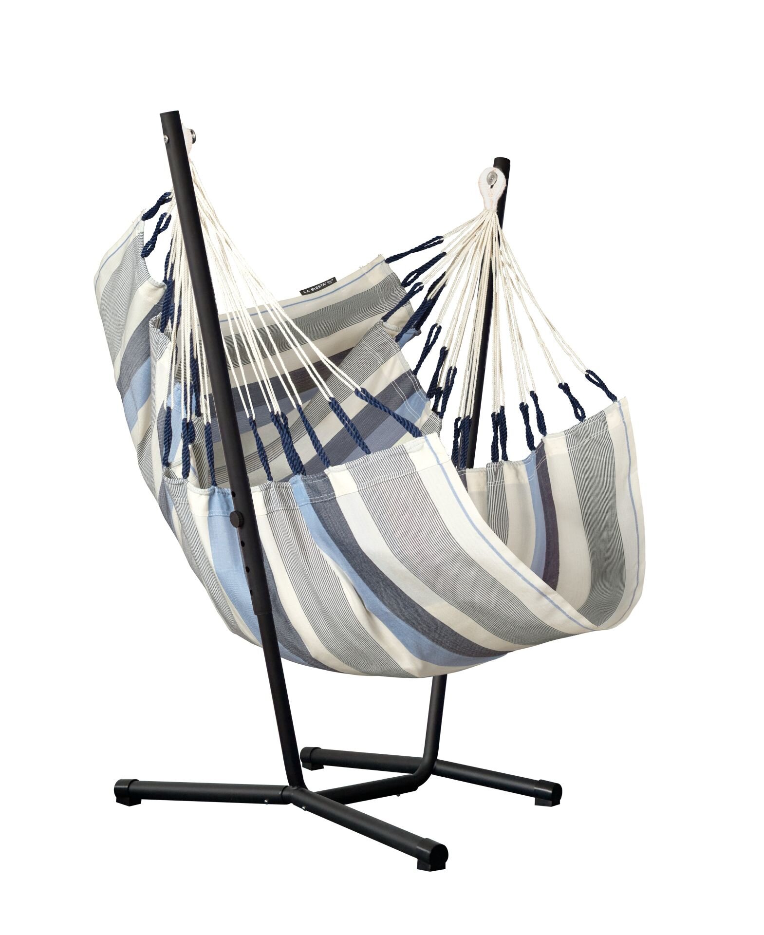 Houpací sedačka se stojanem La Siesta Fiji set Outdoor Comfort Sea Salt