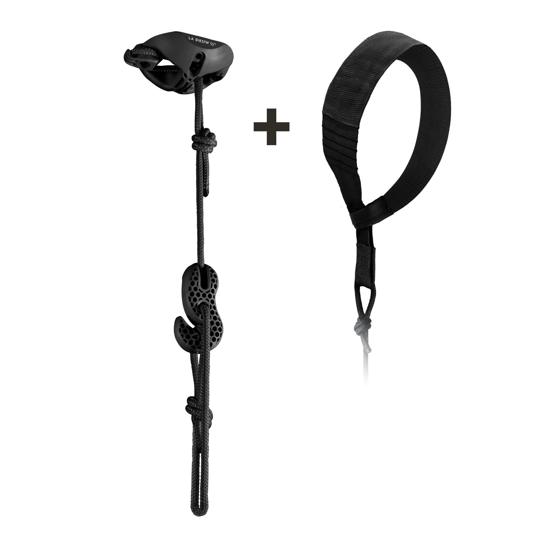 Univerzální závěsná sada La Siesta FlexMount 1point pro houpací sedačky černá