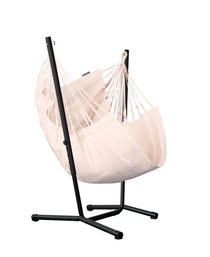 Houpací sedačka se stojanem La Siesta Fiji set Organic Basic Latte