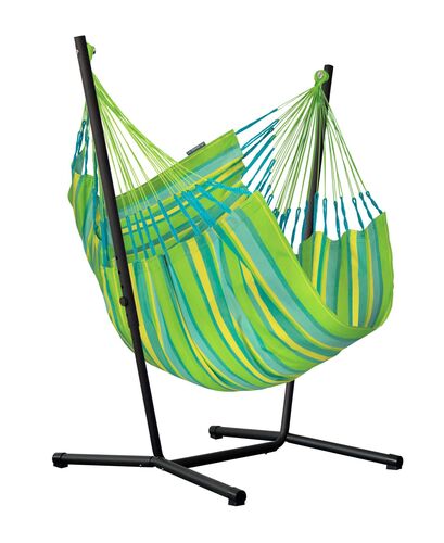 Houpací sedačka se stojanem La Siesta Fiji set Outdoor Comfort Lime